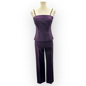 Breakin Loose Purple Sleeveless Top Straight Leg Spaghetti Strap Pantsuit